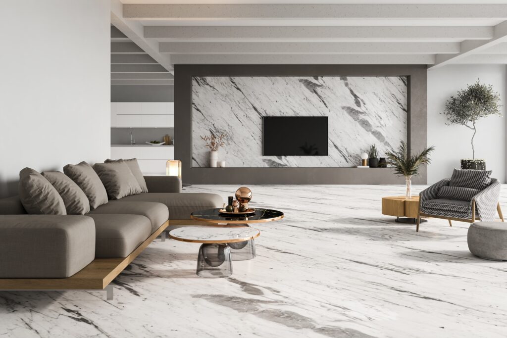 Hotel lobby with premium marble