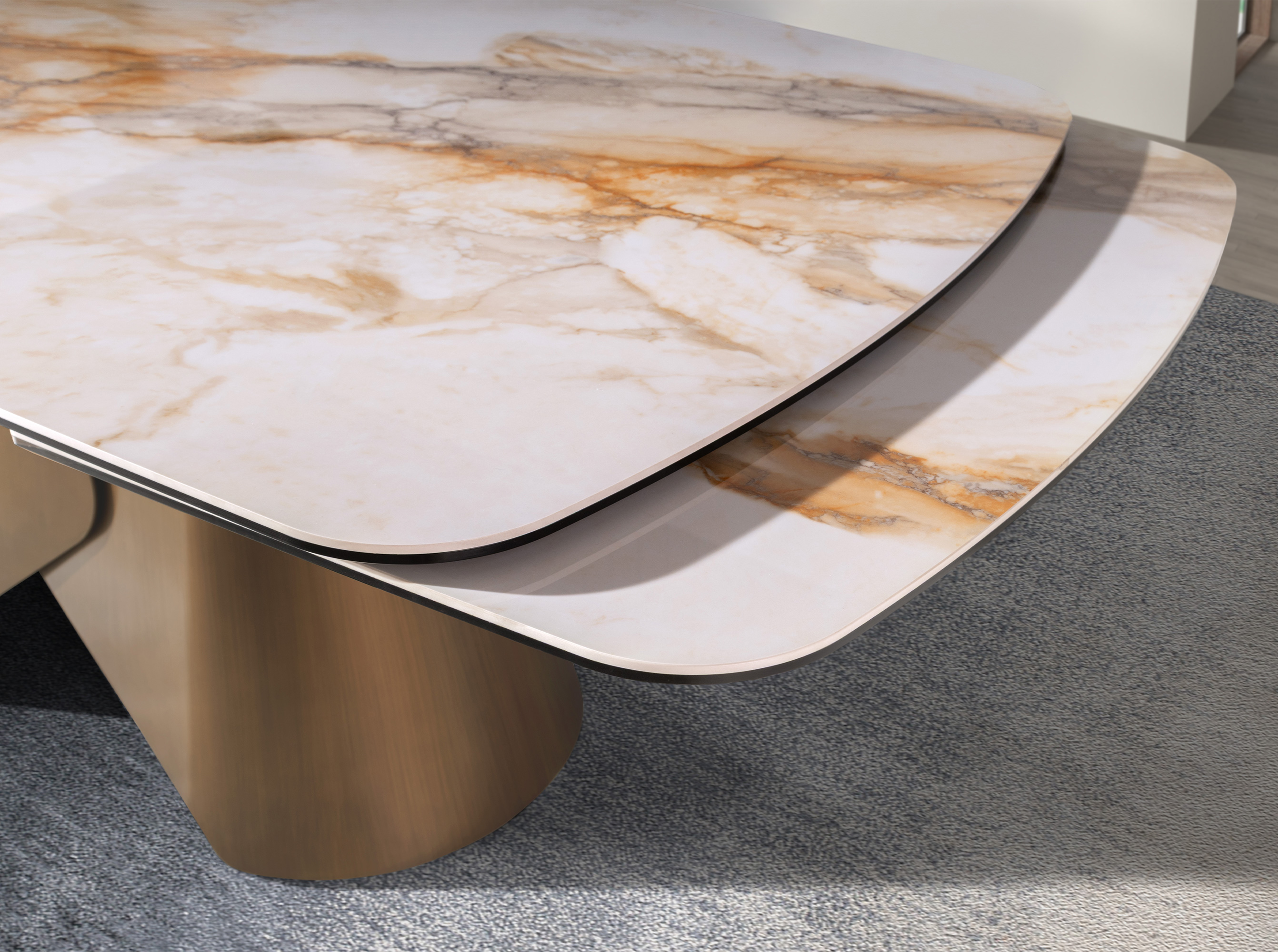 Corporate office marble reception
